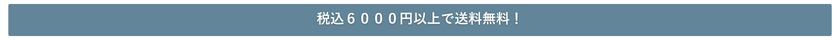 税込６０００円以上で送料無料！