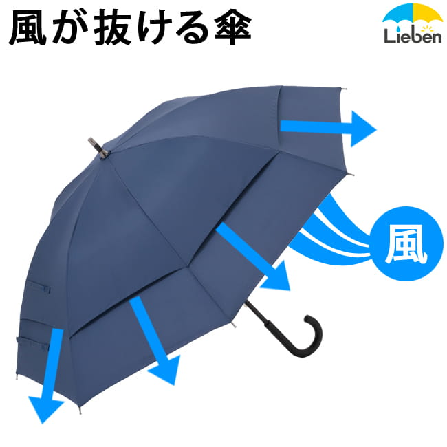 風が抜ける傘