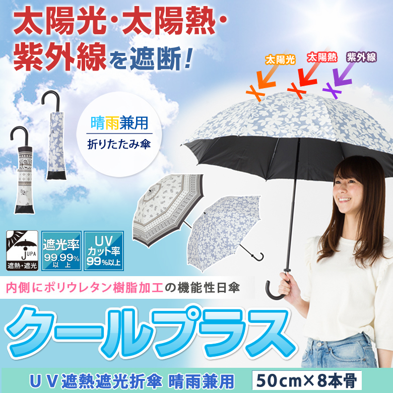 【色: ボーダー】リーベン 日傘 晴雨兼用 レディース 折りたたみ傘 紫外線遮蔽