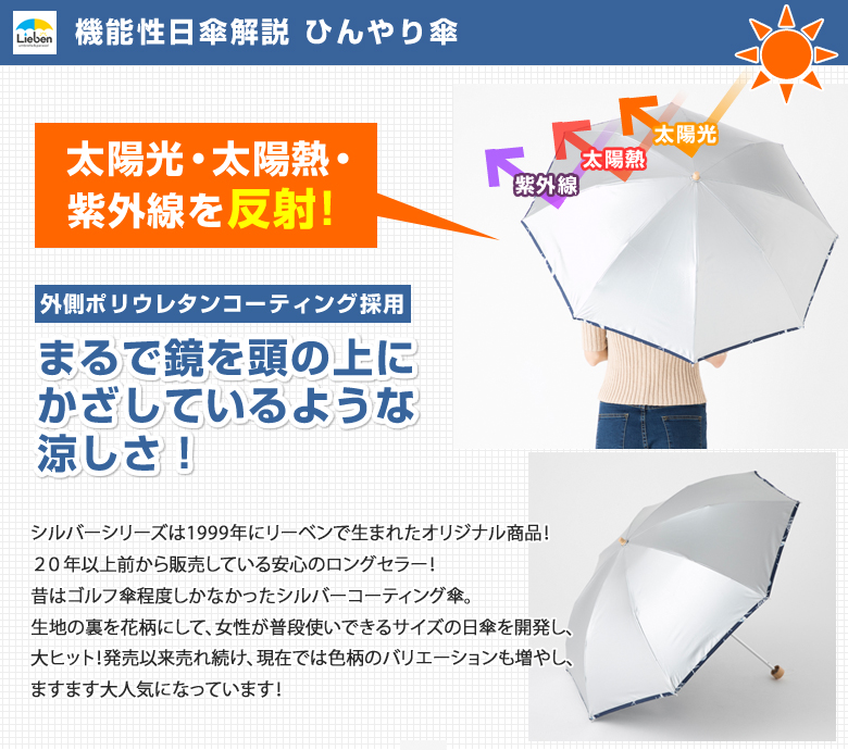 折りたたみ日傘 Uv晴雨兼用軽量折傘 シルバー 日傘と傘の専門店リーベン 折りたたみ日傘 Uv晴雨兼用軽量折傘 シルバー 日傘と傘の専門店リーベン